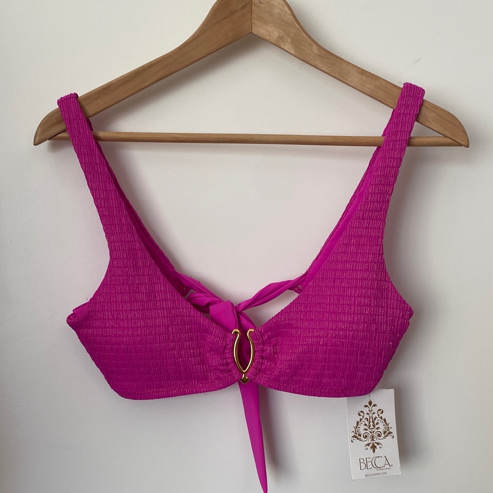 BECCA Magenta Bikini Top NWT 🩷